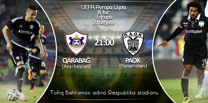 На матч между "Карабахом" и ПАОК продано 5 000 билетов
